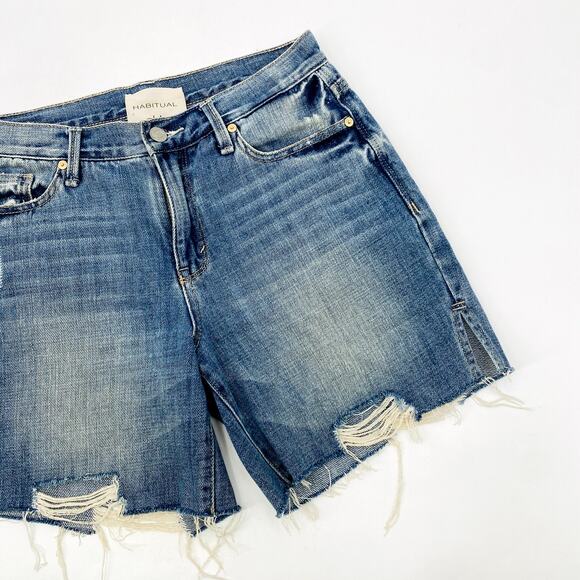 Habitual long distressed denim shorts - Picture 1 of 6